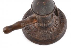 cca 1890 Régi Bunsen-égő, Franz Hugershoff Leipzig, m: 15 cm