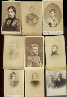 cca 1870-1890 11 db keményhátú fotó / 11 vintage photos