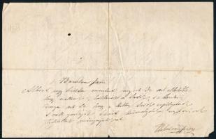 1861 "Ne hidj a németnek" feliratú, nemzeti kiscímeres levélpapír, rajta kézzel írt levéll...