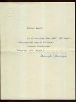 1943 Margit királyi hercegnő gratulációt megköszönő levele főhercegi levélpapíron és borítékban a hercegnő autográf aláírásával + az eljegyzésről tudósító újságcikk