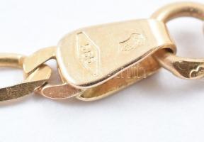 Arany (Au) 14K figaro nyaklánc, jelzett, h: 45 cm, nettó: 4 g