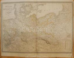 1839 C. F. Weiland német térképkészítő: Poroszország és Posen / North-Germany map 70x54 cm
