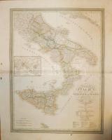 1839 C. F. Weiland német térképkészítő: Olaszország / Italy map 70x54 cm