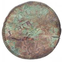 1704. X Poltura Cu II. Rákóczi Ferenc (6,97g) T:3 hullámos lemez, sérült érme Hungary 1704. X Poltura Cu Francis II Rákóczi (6,97g) C:F wavy and damaged coin Huszár: 1535., Unger II.: 1133.a