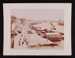 cca 1890 Velence építészete és műalkotásai 71 db nagyméretű, aranyozott szélű fotó-tábla (hozzá 10 ü...