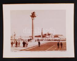 cca 1890 Velence építészete és műalkotásai 71 db nagyméretű, aranyozott szélű fotó-tábla (hozzá 10 ü...