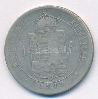 1877KB 1Ft Ag "Ferenc József / Középcímer" Körmöcbánya T:2- patina
Adamo M15