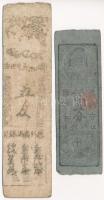 Japán ~18-19. század 2db japán szamurájpénz T:III,III- Japan ~18-19th century 2pcs Japanese samurai banknote C:F,VG