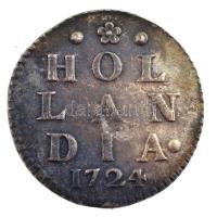 Hollandia 1724. 2S Ag T:2,2- patina
Netherlands 1724. 2 Stuivers Ag C:XF,VF patina
Krause KM#48