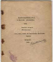 Magyarország 1921 Tansegédlet a tőrvívás oktatásához
