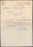 1937-1942 Rádió adóberendezéssel kapcsolatos levelezés, 2 db, benne feladószelvényekkel is.