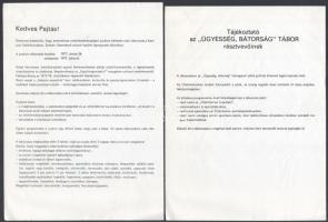 1977 Zánkai Nyár '77 tájékoztató prospektusa, a borító szakadt