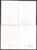 cca 1970 Armuth Iván (1929-1992) 12 db divatfotója, a hátoldalak pecsétekkel jelzettek, 17x13 cm