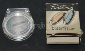 Német Panchromar márkájú színszűrő dobozában és leírással, hibátlan állapotban