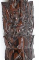 Kínai, sárkányos faragott fa furulya? Faragott keményfa dísz 36 cm
