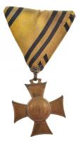 1913. Mozgósítási Kereszt / 1912-1913-as Emlékkereszt bronz kitüntetés, eredeti mellszalagon T:3 Hungary 1913. Commemorative Cross, 1912-1913 bronze decoration with original ribbon C:F NMK 275.