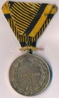 1873. "Hadiérem" bronz katonai érdemérem eredeti mellszalaggal T:3 
Hungary 1873. "M...