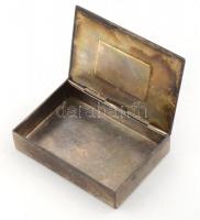Tevan Margit (1901-1978): Kovácsok, fém doboz, jelzett, kopott, 10x7x2 cm