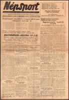 1954 Népsport 1954. április 12. X. évf. 73. szám. A címlapon az Arany-csapat mérkőzésével, Magyarország: Ausztria 1:0. Szikra-ny.,szakadt, 4 p.