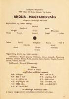 1954 Magyarország - Anglia. Nemzetek közötti válogatott labdarúgó mérkőzés, Budapest 1954. május 23....