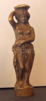 Kis bronz szobor egy tógát viselő félmeztelen nőről (9,5cm magas)