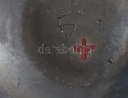 Fütyülő edényke. Mázas kerámia, jelzett. hibátlan 10 cm