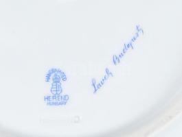 Óherendi, Herendi virág mintás, rózsás kínáló tál. Kézzel festett, jelzett Lavel Budapest, rózsák sé...