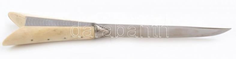 Keleti tőr, ezüst(Ag) hüvellyel, jelzett, h: 31 cm