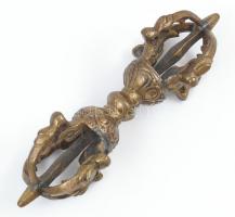 Vadzsra tibeti buddhista imakellék. Bronz 12 cm