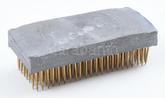 Réz tüskés ólom kötélfonáshoz használatos szerszám. 7 cm