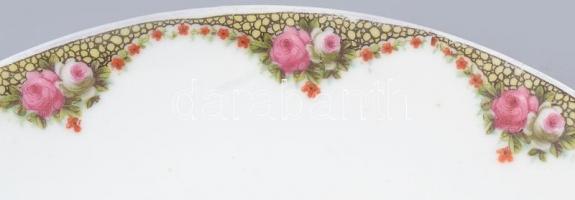 Cseh Alt-Wien porcelán kínáló tál. Matricás, jelzett, minimális kopással d: 26 cm
