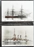 HADIHAJÓK - 190 db MODERN reprint képeslap albumban: európai, japán, ororsz és amerikai haditengerés...