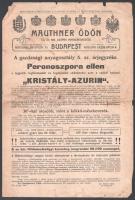 1908 Mauthner Ödön, Mauthner útmutatója a magyar gazdák és kertészkedők számára. 4 p. Sérült.