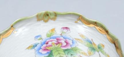 Herendi Viktória mintás kaspó, jelzett, hibátlan, m.9,5 cm, d:11 cm