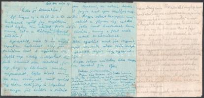 1944-1945 Budapest ostroma 11 db magánlevél az ostrom napjairól tudósító sorokkal kézzel írva összes...