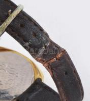 Enicar kézi felhúzós, mechanikus karóra, működő, jó állapotban, picit kopott óratok, bőrszíj sérült ...