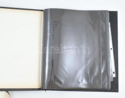 Nagy méretű gyűrűs levélberakó, 15 lappal 30 irat számára 38x34 cm