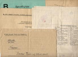 Magyarország 9 db okmány, levél, távirat Ludovika Akadémiára történő felvétellel kapcsolatban