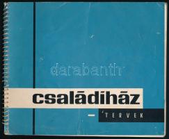 1967 Családiház tervek. Tájékoztató tervgyűjtemény az 1967-ben megjelent családiház típustervekről. Spirálfüzött kötésben