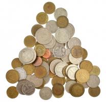~390g vegyes külföldi érmetétel, nagyrészt NSZK, Finnország, Franciaország T:2,2- ~390g mixed foreign coin lot, mostly from GFR, Finland, France C:XF,VF