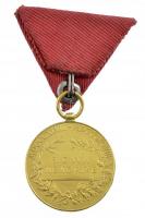 1898. "Jubileumi Emlékérem Fegyveres Erő Számára / Signum memoriae (AVSTR)" aranyozott bro...