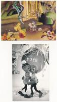 10 db MODERN használatlan motívum képeslap: mese, báb és rajzfilm / 10 modern unused motive postcard...