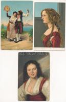 3 db RÉGI Stengel litho képeslap vegyes minőségben / 3 pre-1945 Stengel litho postcards in mixed quality