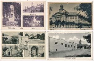 4 db RÉGI magyar város képeslap vegyes minőségben: Kecskemét, Abaújszántó, Pilis, Szob / 4 pre-1945 Hungarian town-view postcards in mixed quality
