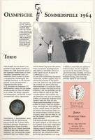 Japan 1964. 100Y Ag "1964. Nyári olimpiai játékok, Tokió" német nyelvű tájékoztatóval, tan...