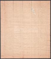 Debrecen II. 1920 40f hajtott teljes ív, III. osztályú (rozsdafoltok, papír elvékonyodás, csúnya bet...