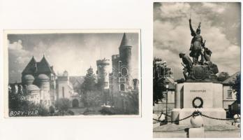 36 db MODERN magyar fekete-fehér retro város képeslap / 36 modern Hungarian black and white town-vie...