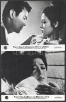 cca 1959 ,,Szívfájdalmam, Hirosima című japán film jelenetei és szereplői, 7 db vintage produkciós filmfotó, a használatból eredő (esetleges) kisebb hibákkal, ezüst zselatinos fotópapíron, 18x24 cm