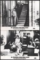 cca 1968 ,,Az éjszaka rablásra való című olasz film jelenetei és szereplői, 8 db vintage produkciós filmfotó, a használatból eredő (esetleges) kisebb hibákkal, ezüst zselatinos fotópapíron, 18x24 cm