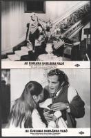 cca 1968 ,,Az éjszaka rablásra való" című olasz film jelenetei és szereplői, 8 db vintage produ...